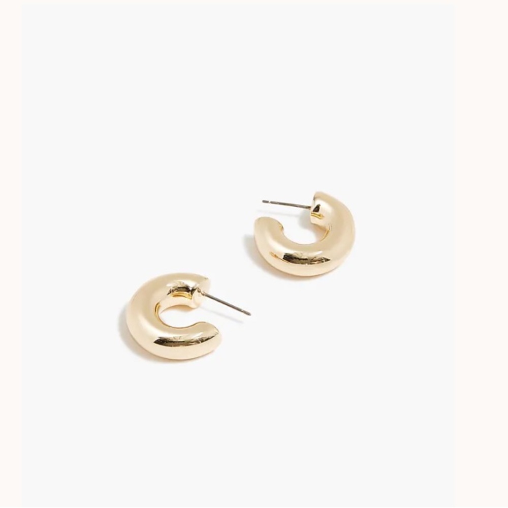 J Crew Factory Chunky small hoop earrings in Gold‎ NWT BV979